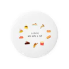 pulu's shopのよく食べる子 Tin Badge