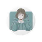 とさかのパーカー女子　色素薄いVer. Tin Badge