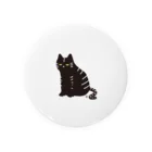 本田しずまるの絵のグッズのトラネコ・黒・小 Tin Badge