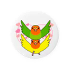 まめるりはことりのラブリーコザクラインコ【まめるりはことり】 缶バッジ