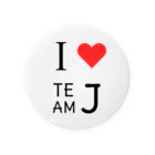 Team　ＪのＩ❤TEAM J(LOGO BK) 缶バッジ