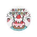 イラスト MONYAAT のCT61HAPPY BRITHDAY  Tin Badge