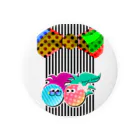 psychfancyのヘアーヘッド君BIGリボン Tin Badge