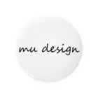 MuDのMu Design　手書きロゴ 缶バッジ