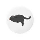 おがたまやのだらねこ(毛づくろい)黒猫ちゃん Tin Badge