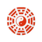 中華呪術堂（チャイナマジックホール）の太極八卦(赤)mini Tin Badge