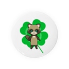猫の隠れ家の四つ葉印の化け狸ちゃん Tin Badge