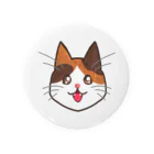 コナカマ通販SUZURI支店の三毛猫ちゃん Tin Badge