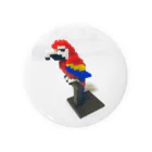 じゆうほんぽうのBlocks Scarlet Macaw Tin Badge