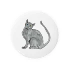 Coshi-Mild-Wildの猫_ロシアンブルー Tin Badge