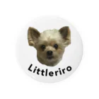 Little riroの犬のリロちゃん(ロゴ入り) Tin Badge