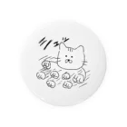 ねこさかなうさぎ。の高速パンチねこ。 Tin Badge