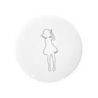 シンプルなグッズ やこ屋の帽子の女の子 Tin Badge