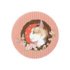 野田　尚花の桜と三毛猫  缶バッジ