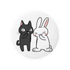 シシシFRIENDSのシシシうさぎ&シシシくろねこ Tin Badge