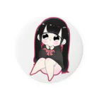 さくらの黒髪リボンの少女 Tin Badge