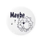 ワン太フルのTシャツ屋さんのライオン君 Maybe 黒 Tin Badge