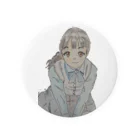 manekineko-shopの上目遣い女の子 Tin Badge