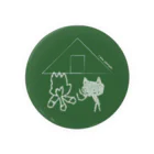 Naoka_のI am camper な ネコちゃん（緑） 缶バッジ