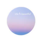 レモンのとなりのLife is beautiful 缶バッジ