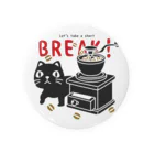 イラスト MONYAAT のやみねこのコーヒー*st Tin Badge