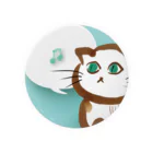 myssimoのねこぎちゃん　～ギター柄の猫～ Tin Badge