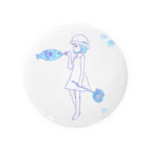 ネコとソラの夏の少女 Tin Badge