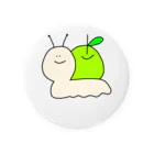 ゆるいもの倶楽部の🐌カタツムりんご🍏 缶バッジ