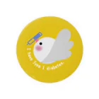 文鳥屋さんの1型糖尿病ロゴ缶バッチ Ver.イエロー Tin Badge