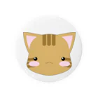 黒猫のluna　SUZURI支店の顔だけ茶シマ猫 Tin Badge
