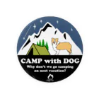 Kazunari0420のCamp with dog (ボーダーコリー　レッド） 缶バッジ
