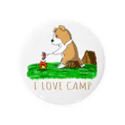 Kazunari0420のI Love Camp （ボーダーコリー　レッド） Tin Badge