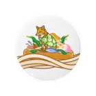 ハナドリカ SUZURI店のきつねうどん Tin Badge