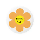 Bepppin3Companyのレトロフラワー★オレンジ Tin Badge