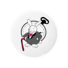 たぬき丸の館のウサギと時計 Tin Badge