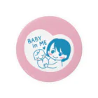 ptmama_gucchiのBABY IN ME（ボブカットママ） 缶バッジ