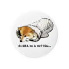 犬グッズの店しえるぶるーのミトンに入った柴犬 Tin Badge