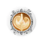 Prism coffee beanの【Lady's sweet coffee】ラテアート エレガンスリーフ / With accessories Tin Badge