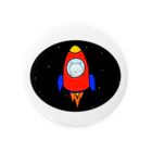 ＋Whimsyのロケットねこ Tin Badge