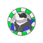 金村美術館ミュージアムショップのBLUFF SHARKバックプリントT 缶バッジ