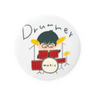 rurugirlのdrummerメガネ君 Tin Badge