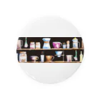 Prism coffee beanのレトロ水彩カフェのコーヒー器具棚/アンティーク ～Alley～ 缶バッジ