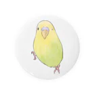 まめるりはことりのウィンクするセキセイインコちゃん【まめるりはことり】 Tin Badge