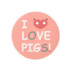 ブタの楽園のI♥PIG 缶バッジ