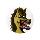 れいしょうのSUZURIのNFT風の馬 ~Horse Face Is Scary~ Tin Badge