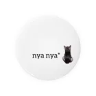 nya nya*のバックバックショットねこ(ロゴ入り)  Tin Badge