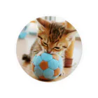 猫ドМさん専用猫グッズのお店　びーにゃんくらぶの2011保護猫　サッカー少年☆来人 Tin Badge