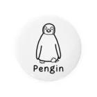 MrKShirtsのPengin (ペンギン) 黒デザイン 缶バッジ