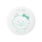 サグラダ・ピュン子のねこ from hell (green) 缶バッジ