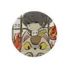 藤原スズ屋の目目連とすねこすり Tin Badge